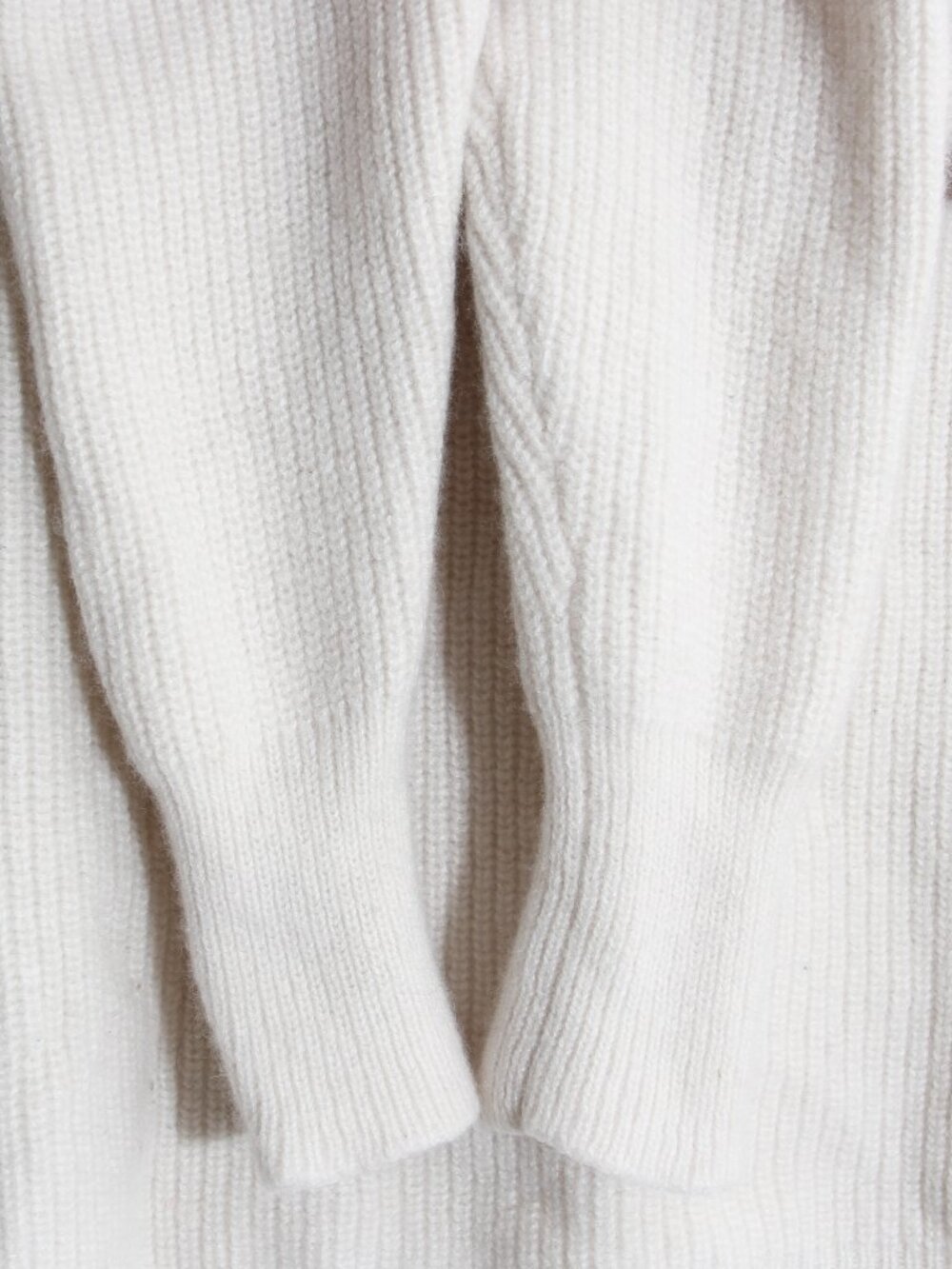 Quince 100% Mongolian Cashmere Fisherman Quarter Zip Sweater Ivory Size XS - Picture 9 of 16
